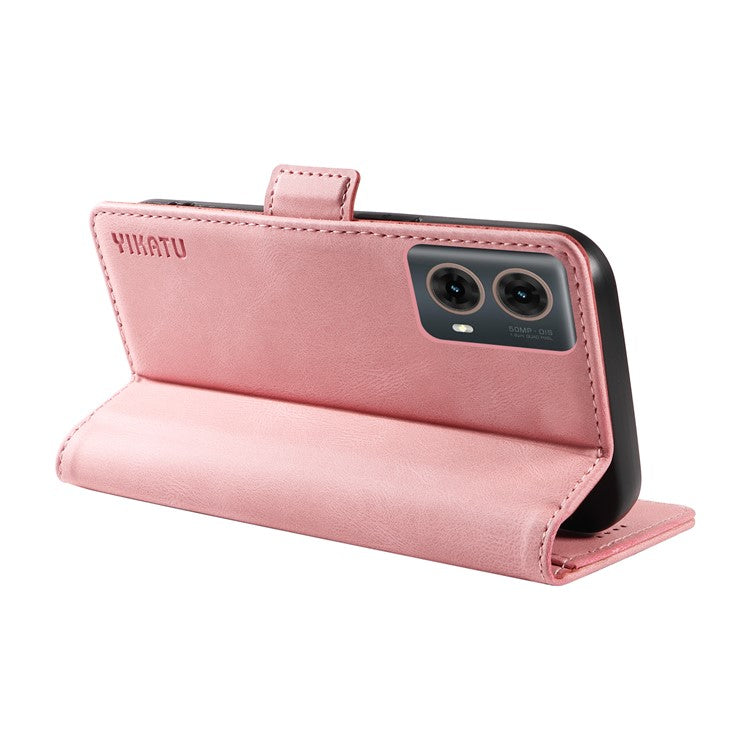 YIKATU YK-005 For Motorola Moto G85 5G / S50 Neo 5G Case Skin-Touch Leather Phone Cover - Pink