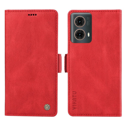 YIKATU YK-005 For Motorola Moto G85 5G / S50 Neo 5G Case Skin-Touch Leather Phone Cover - Red