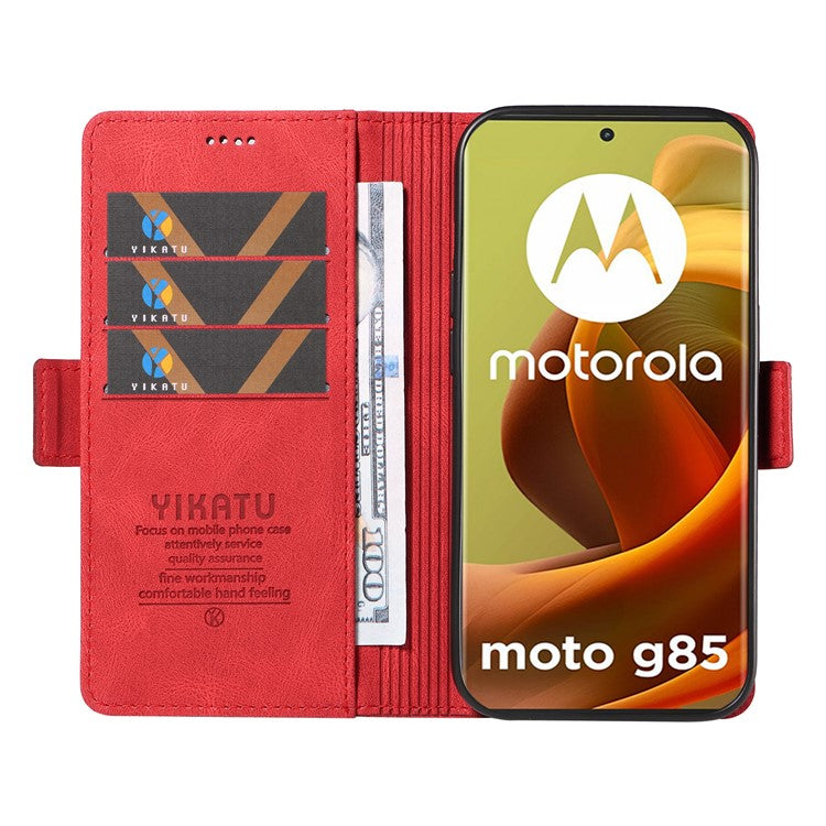 YIKATU YK-005 For Motorola Moto G85 5G / S50 Neo 5G Case Skin-Touch Leather Phone Cover - Red