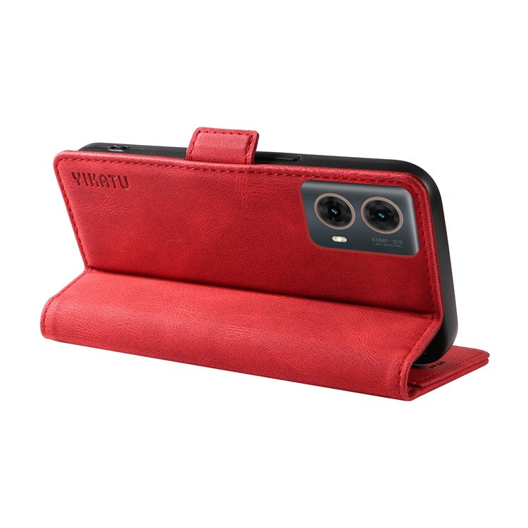 YIKATU YK-005 For Motorola Moto G85 5G / S50 Neo 5G Case Skin-Touch Leather Phone Cover - Red