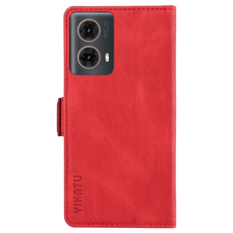 YIKATU YK-005 For Motorola Moto G85 5G / S50 Neo 5G Case Skin-Touch Leather Phone Cover - Red