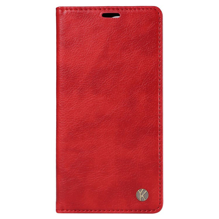 YIKATU YK-006 For Motorola Moto G85 5G / S50 Neo 5G Wallet Case Litchi Texture Leather Phone Cover - Red