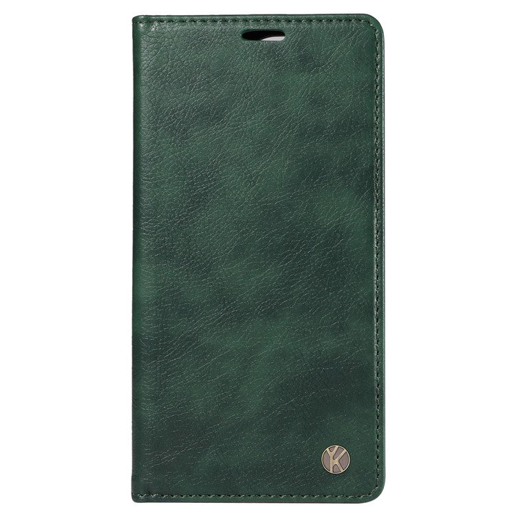 YIKATU YK-006 For Motorola Moto G85 5G / S50 Neo 5G Wallet Case Litchi Texture Leather Phone Cover - Green