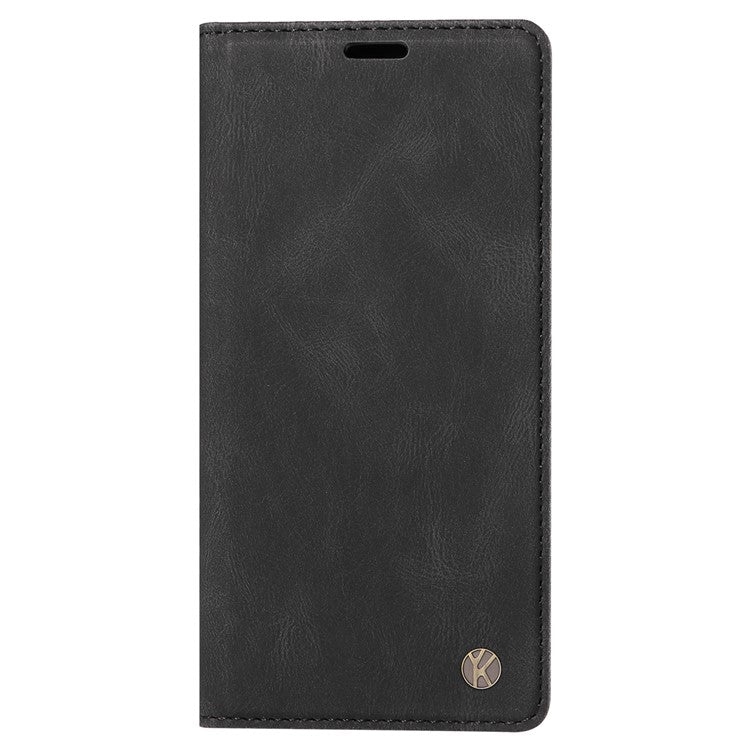 YIKATU YK-004 For Motorola Moto G85 5G / S50 Neo 5G Case Leather Phone Wallet Cover Skin-Touch - Black