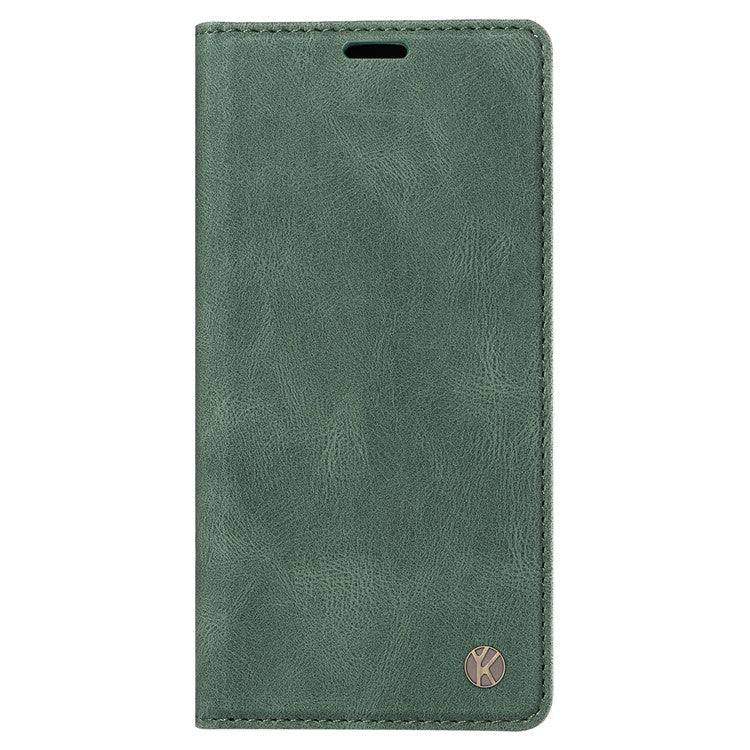 YIKATU YK-004 For Motorola Moto G85 5G / S50 Neo 5G Case Leather Phone Wallet Cover Skin-Touch - Green