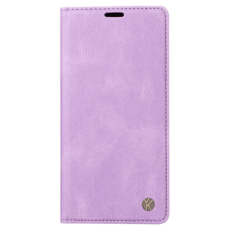 YIKATU YK-004 For Motorola Moto G85 5G / S50 Neo 5G Case Leather Phone Wallet Cover Skin-Touch - Purple