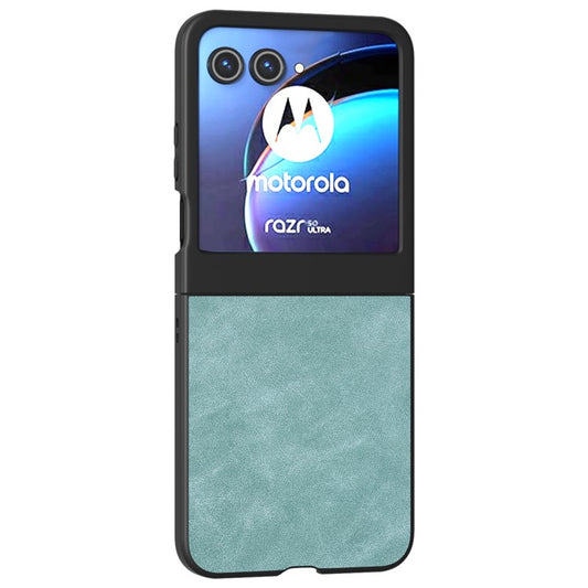 ABEEL For Motorola Razr 60 / Razr 50 5G Case Black Edge PU Leather+PC Folding Phone Cover - Baby Blue