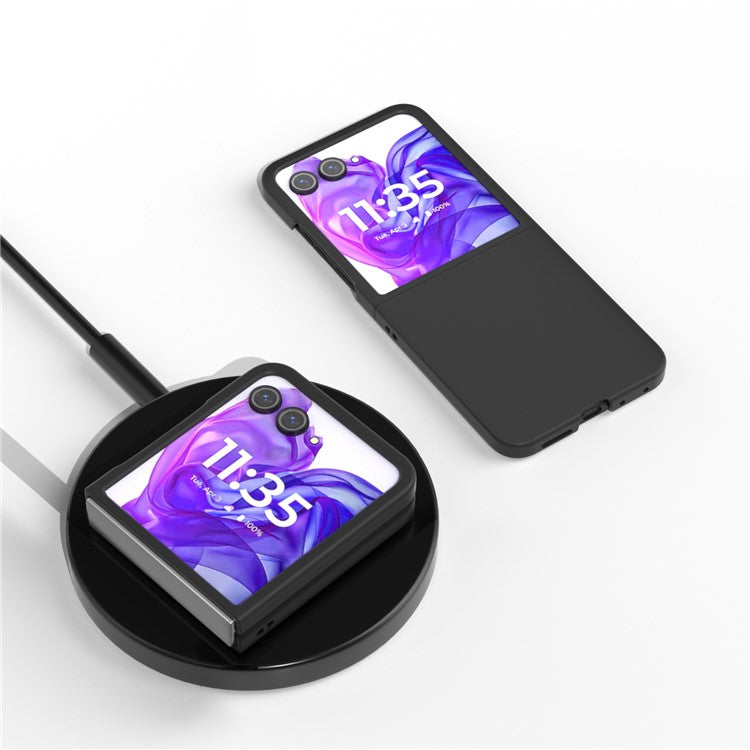 ABEEL For Motorola Razr 50 Ultra 5G Case Hard PC Phone Cover Skin-Friendly Touch Feeling - Black