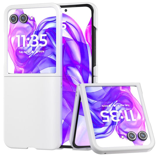 ABEEL For Motorola Razr 50 Ultra 5G Case Hard PC Phone Cover Skin-Friendly Touch Feeling - White