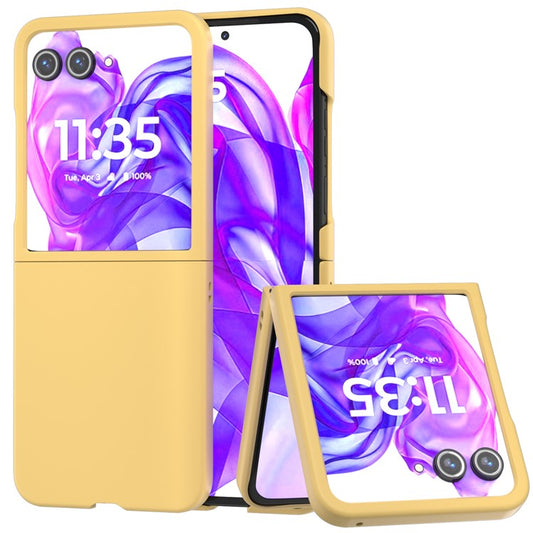 ABEEL For Motorola Razr 50 Ultra 5G Case Hard PC Phone Cover Skin-Friendly Touch Feeling - Yellow