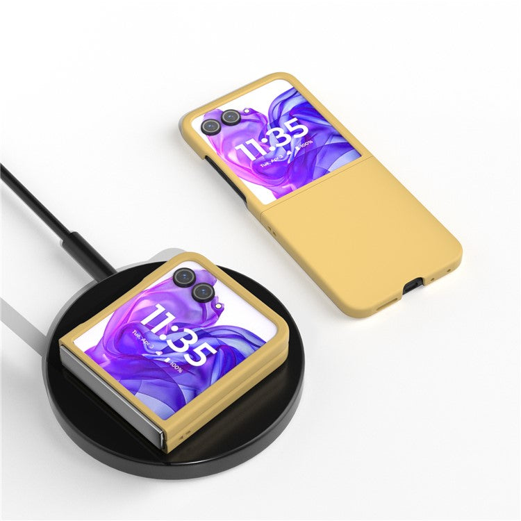 ABEEL For Motorola Razr 50 Ultra 5G Case Hard PC Phone Cover Skin-Friendly Touch Feeling - Yellow