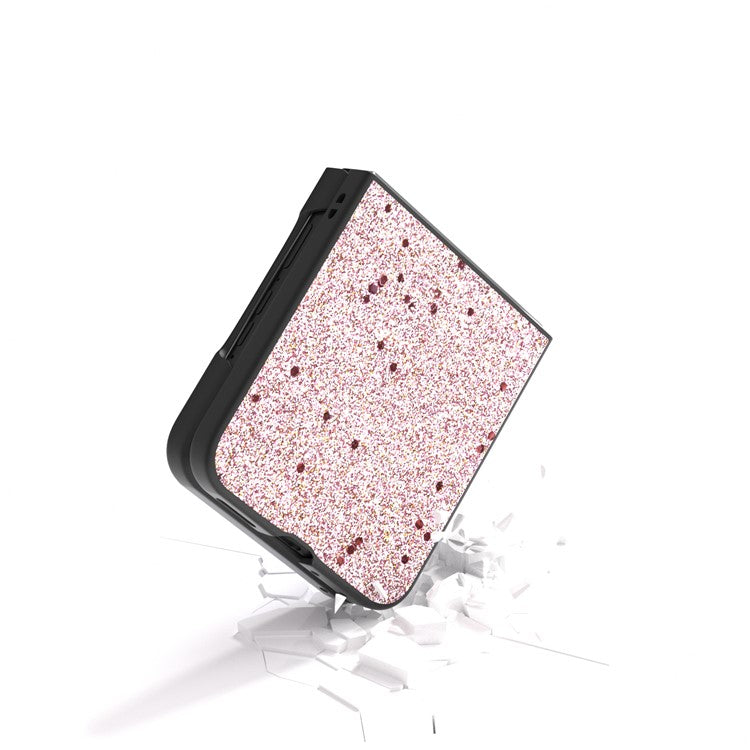 ABEEL For Motorola Razr 60 / Razr 50 5G Case Glitter PU Leather+PC Phone Cover - Pink