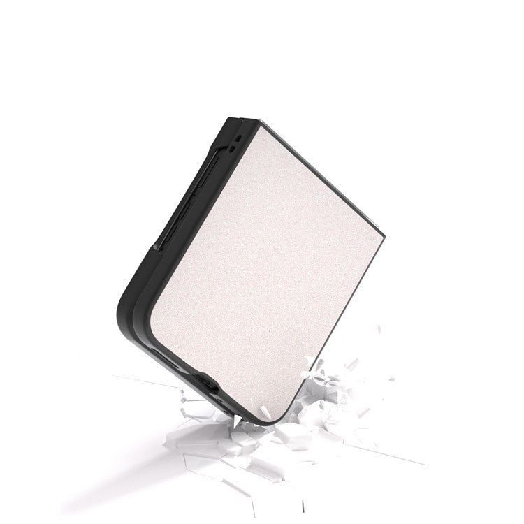ABEEL For Motorola Razr 60 / Razr 50 5G Case Glitter PU Leather+PC Phone Cover - White
