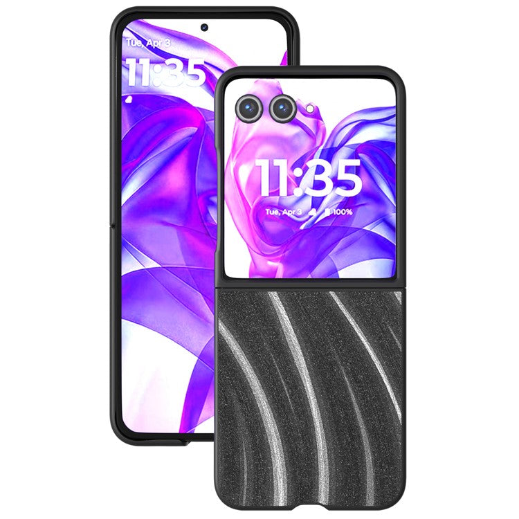 ABEEL Milky Way Series For Motorola Razr 50 Ultra 5G Case Shockproof PU+PC Phone Cover - Grey