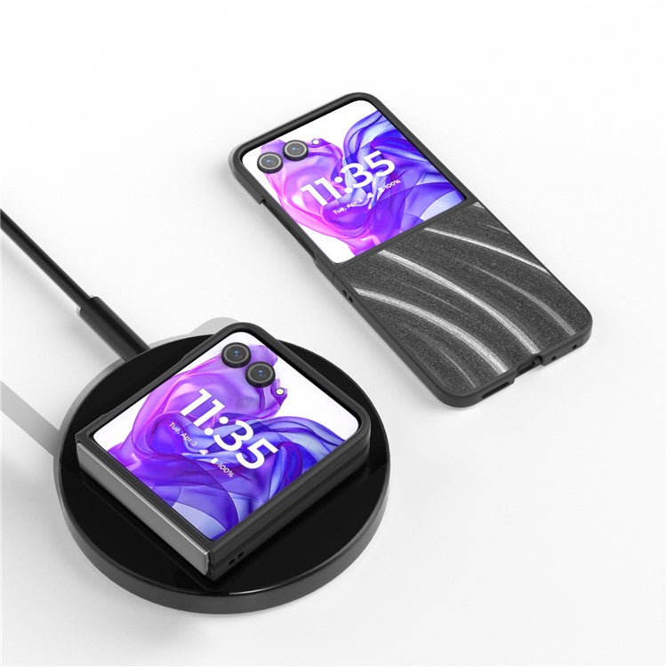ABEEL Milky Way Series For Motorola Razr 50 Ultra 5G Case Shockproof PU+PC Phone Cover - Grey