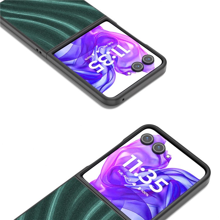 ABEEL Milky Way Series For Motorola Razr 50 Ultra 5G Case Shockproof PU+PC Phone Cover - Green