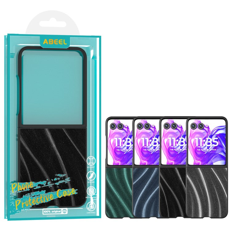 ABEEL Milky Way Series For Motorola Razr 50 Ultra 5G Case Shockproof PU+PC Phone Cover - Green