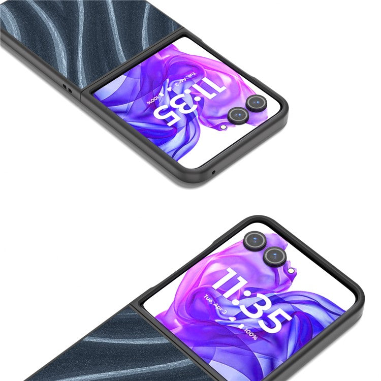 ABEEL Milky Way Series For Motorola Razr 50 Ultra 5G Case Shockproof PU+PC Phone Cover - Blue