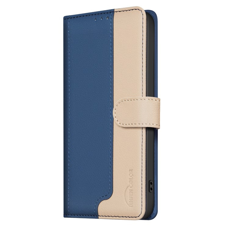 BINFEN COLOR BF33 For Motorola Moto G85 5G / S50 Neo 5G Case Dual Color Leather Phone Wallet Cover - Blue