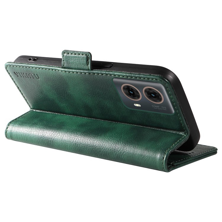YIKATU YK-007 For Motorola Moto G85 5G / S50 Neo 5G Phone Case PU Leather Stand Anti-Drop Wallet Cover - Green