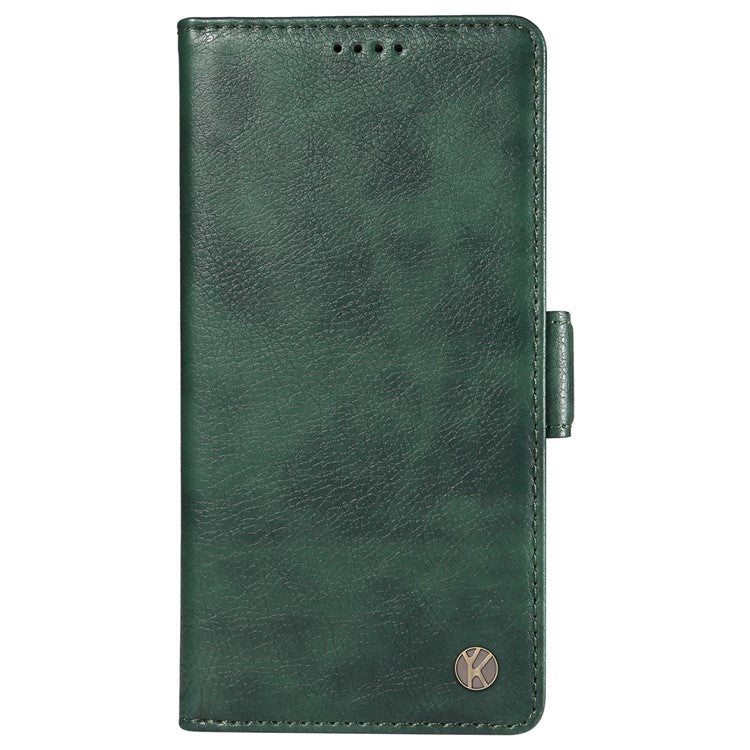 YIKATU YK-007 For Motorola Moto G85 5G / S50 Neo 5G Phone Case PU Leather Stand Anti-Drop Wallet Cover - Green