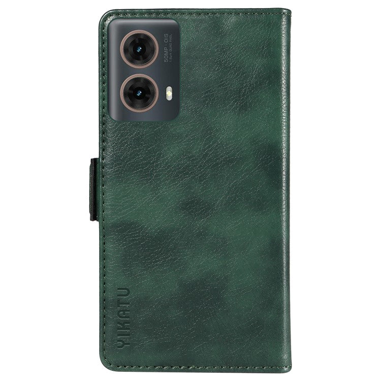YIKATU YK-007 For Motorola Moto G85 5G / S50 Neo 5G Phone Case PU Leather Stand Anti-Drop Wallet Cover - Green
