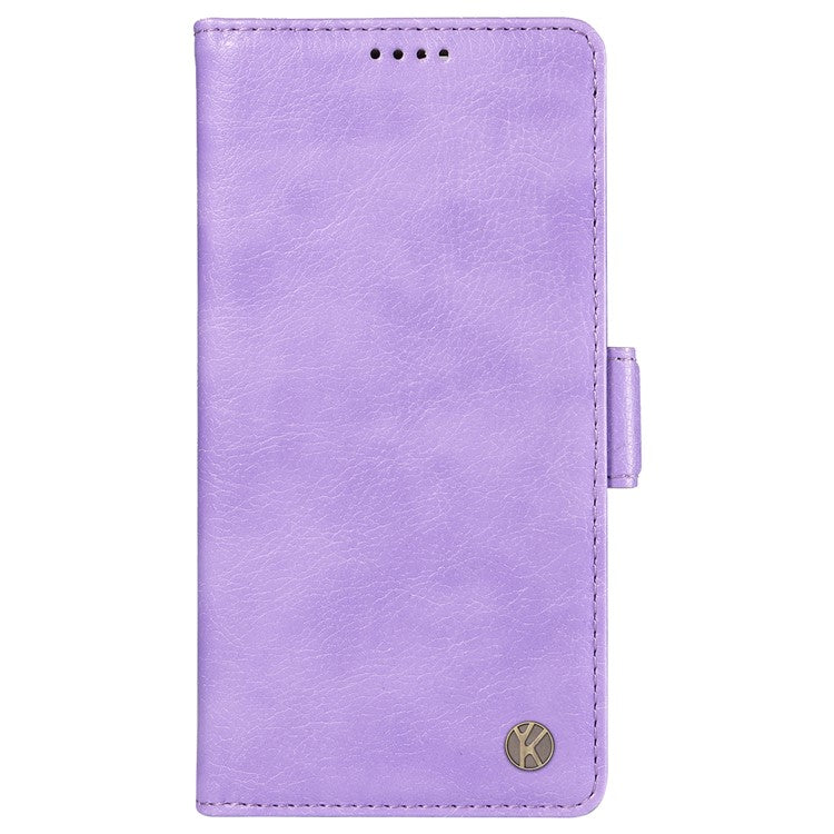 YIKATU YK-007 For Motorola Moto G85 5G / S50 Neo 5G Phone Case PU Leather Stand Anti-Drop Wallet Cover - Purple