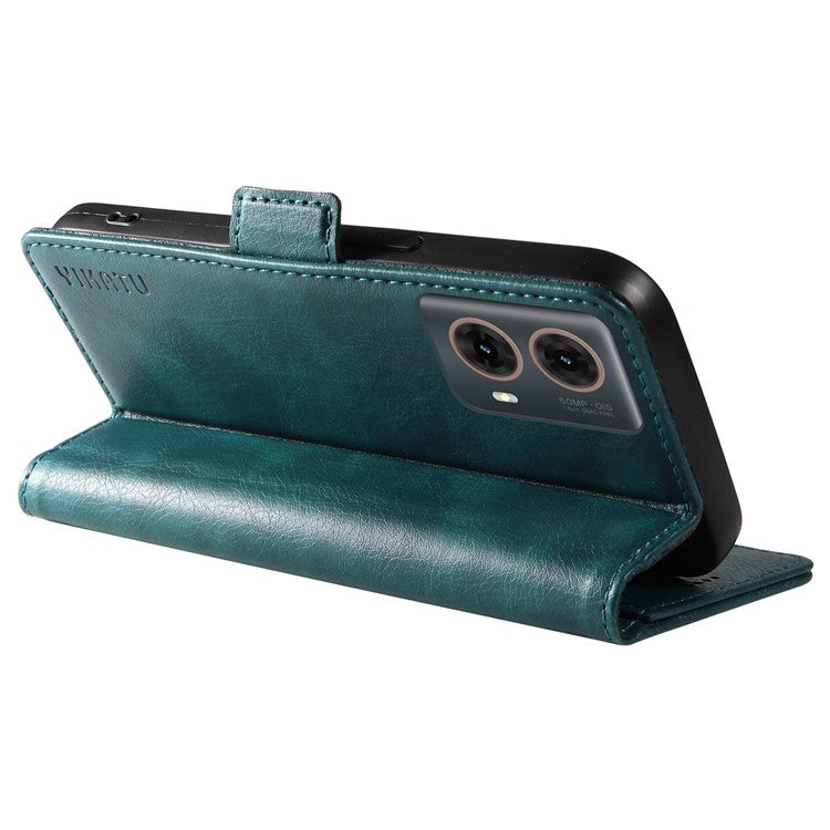 YIKATU YK-007 For Motorola Moto G85 5G / S50 Neo 5G Phone Case PU Leather Stand Anti-Drop Wallet Cover - Blue