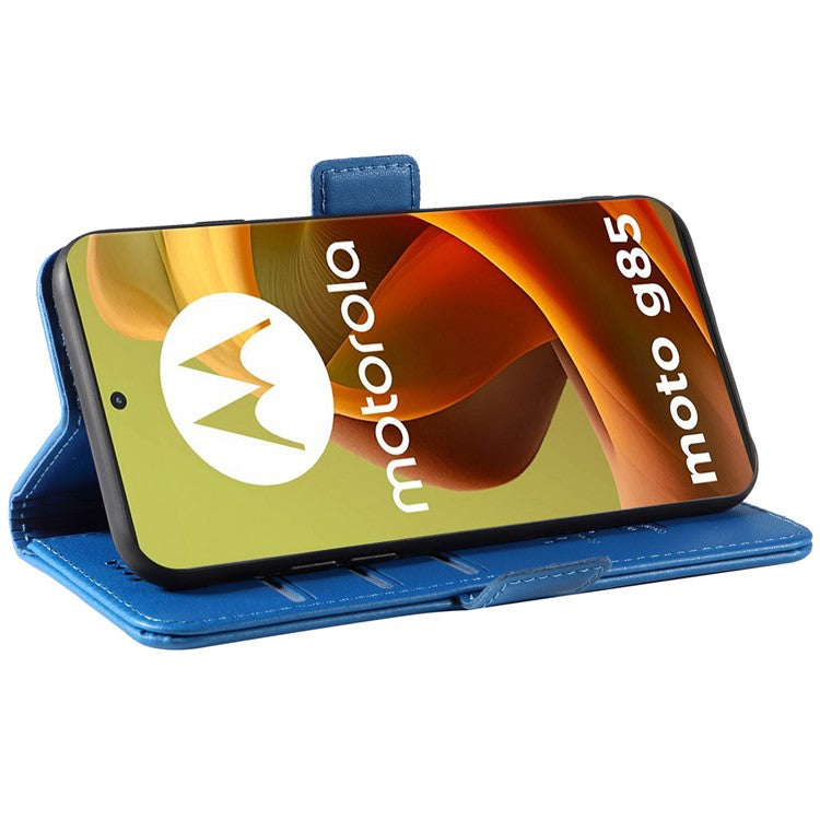 YIKATU YK-003 For Motorola Moto G85 5G / S50 Neo 5G Case PU Leather Phone Cover with Wallet Stand - Sky Blue
