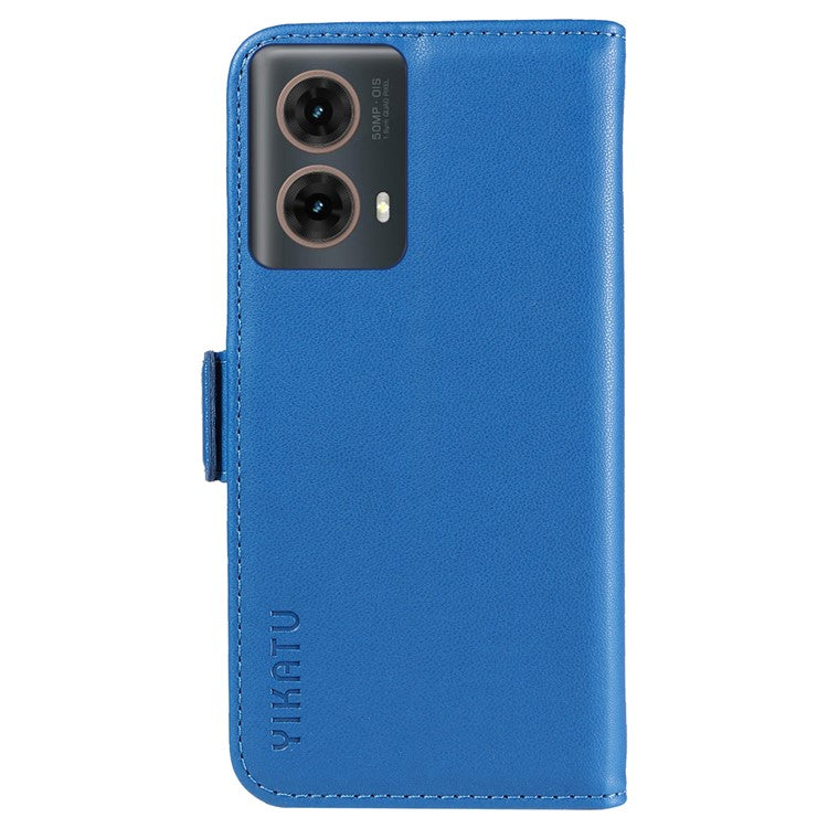 YIKATU YK-003 For Motorola Moto G85 5G / S50 Neo 5G Case PU Leather Phone Cover with Wallet Stand - Sky Blue
