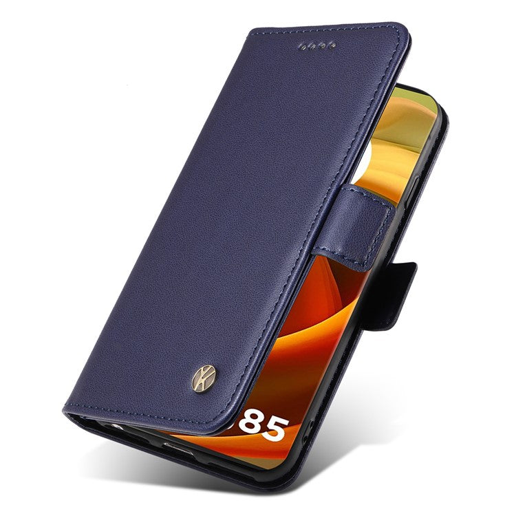 YIKATU YK-003 For Motorola Moto G85 5G / S50 Neo 5G Case PU Leather Phone Cover with Wallet Stand - Sapphire