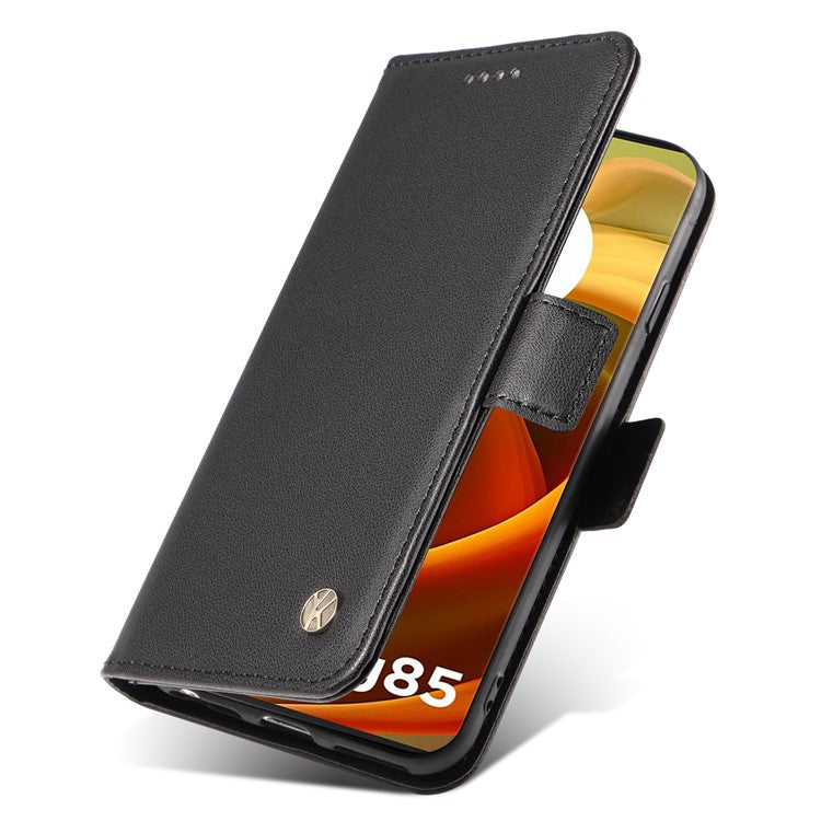 YIKATU YK-003 For Motorola Moto G85 5G / S50 Neo 5G Case PU Leather Phone Cover with Wallet Stand - Black