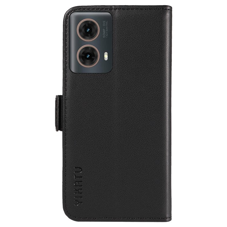 YIKATU YK-003 For Motorola Moto G85 5G / S50 Neo 5G Case PU Leather Phone Cover with Wallet Stand - Black