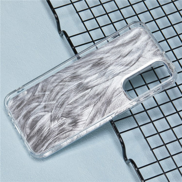 YX Series For Samsung Galaxy A35 5G Case IMD Pattern Soft TPU Back Cover - Feather