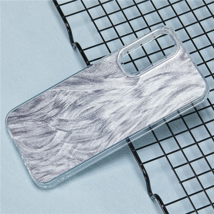 YX Series For Samsung Galaxy A35 5G Case IMD Pattern Soft TPU Back Cover - Feather