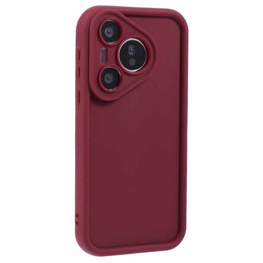 For Huawei Pura 70 Pro / Pura 70 Pro+ Case Precise Lens Cutout Thicken Anti-Drop Matte TPU Phone Cover - Red