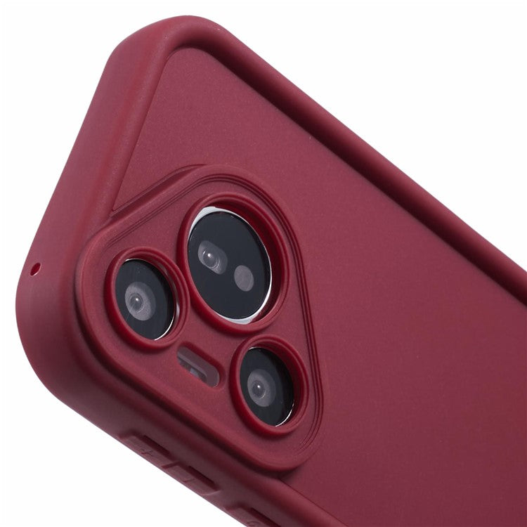 For Huawei Pura 70 Pro / Pura 70 Pro+ Case Precise Lens Cutout Thicken Anti-Drop Matte TPU Phone Cover - Red