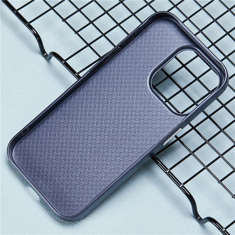 X-LEVEL For iPhone 14 Pro Case Hard PC Scratch-Resistant Phone Cover Carbon Nano Fiber Texture - Blue