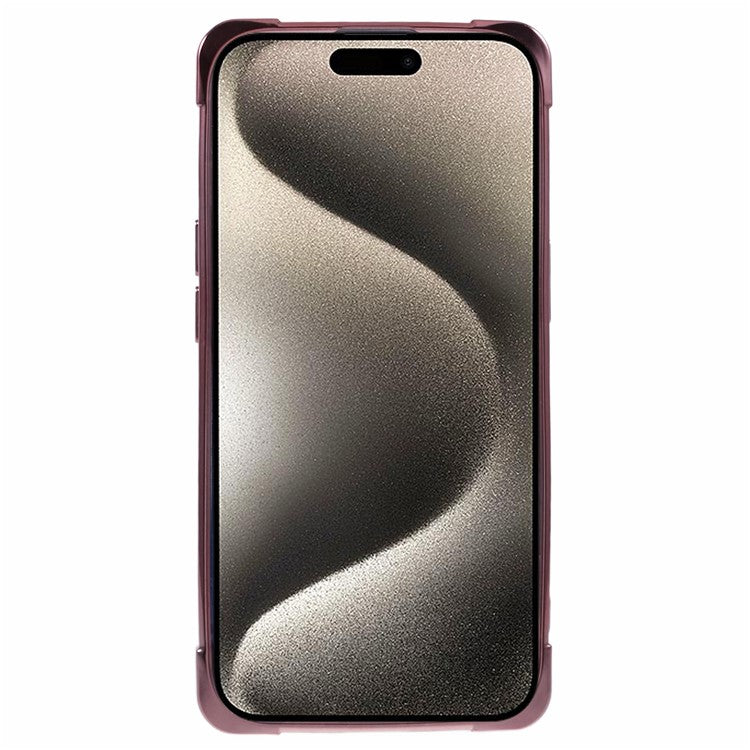 For iPhone 14 Plus Case Card Slot Electroplating TPU Phone Cover - Pink