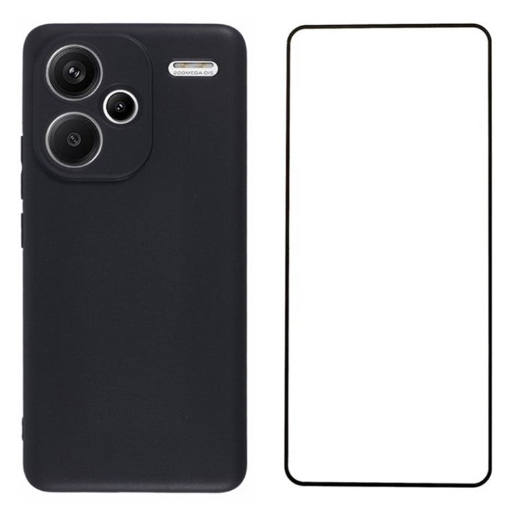 WANLONFENG MS Series for Xiaomi Redmi Note 13 Pro+ 5G TPU Phone Case Matte with Screen Protector