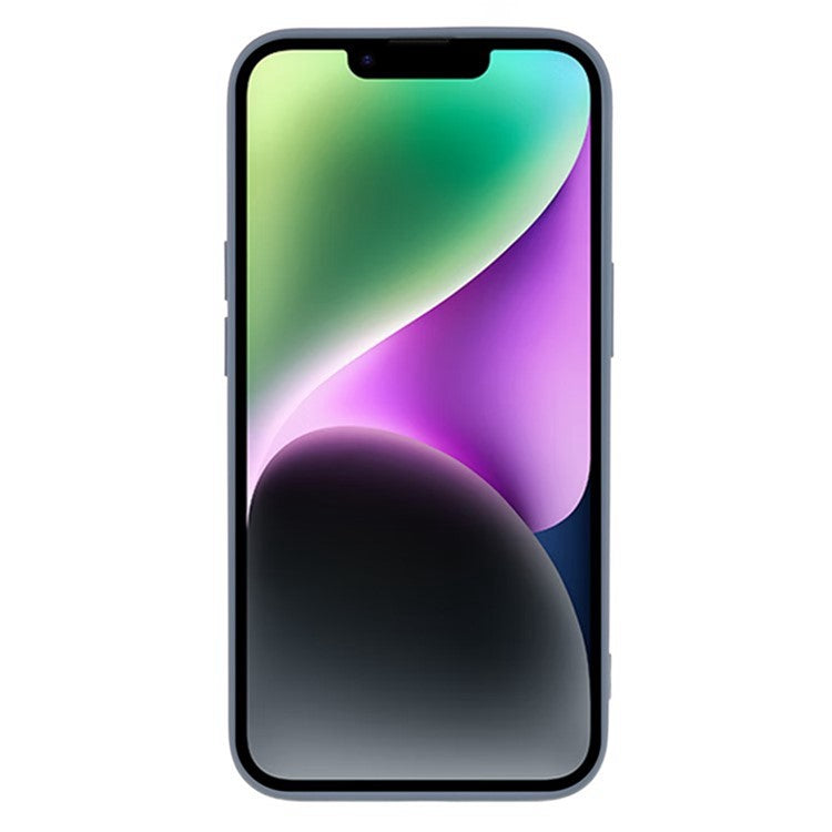 WANLONFENG RB2 Series for iPhone 14 Case Precise Cutout Lens Hole TPU Phone Cover with Screen Film - Lavender Grey