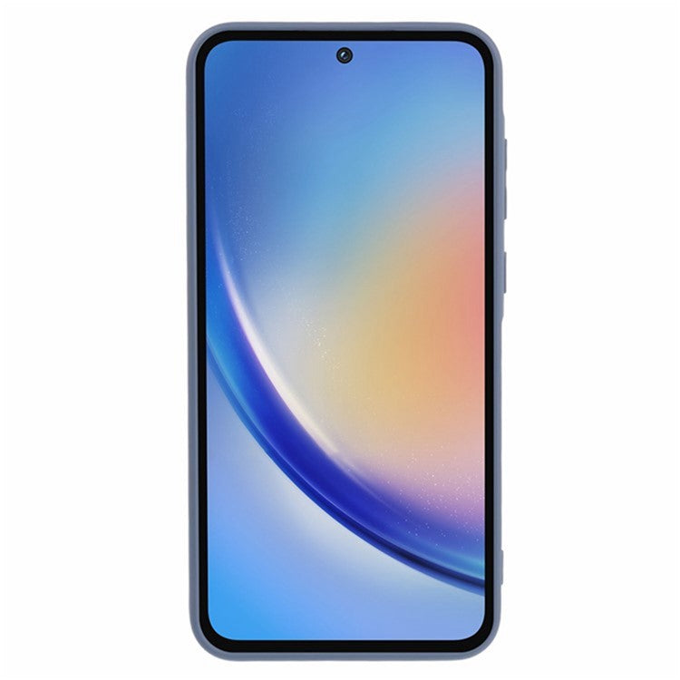 WANLONFENG RB2 Series for Samsung Galaxy A55 5G Case Anti-Fall TPU Phone Cover with Screen Film - Lavender Grey