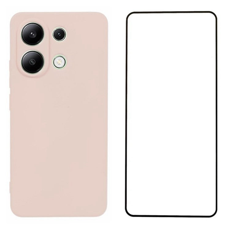 WANLONFENG RB2 Series for Xiaomi Redmi Note 13 4G	Case TPU Phone Cover with Screen Film (Precise Cutout) - Pink
