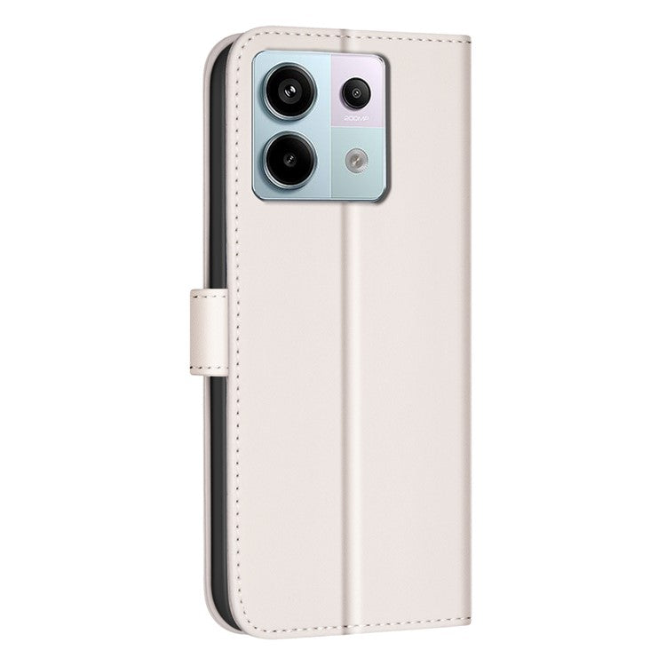 BINFEN COLOR BF34 for Xiaomi Redmi Note 13 Pro 4G / Poco M6 Pro 4G Case Leather Wallet Cover - Beige