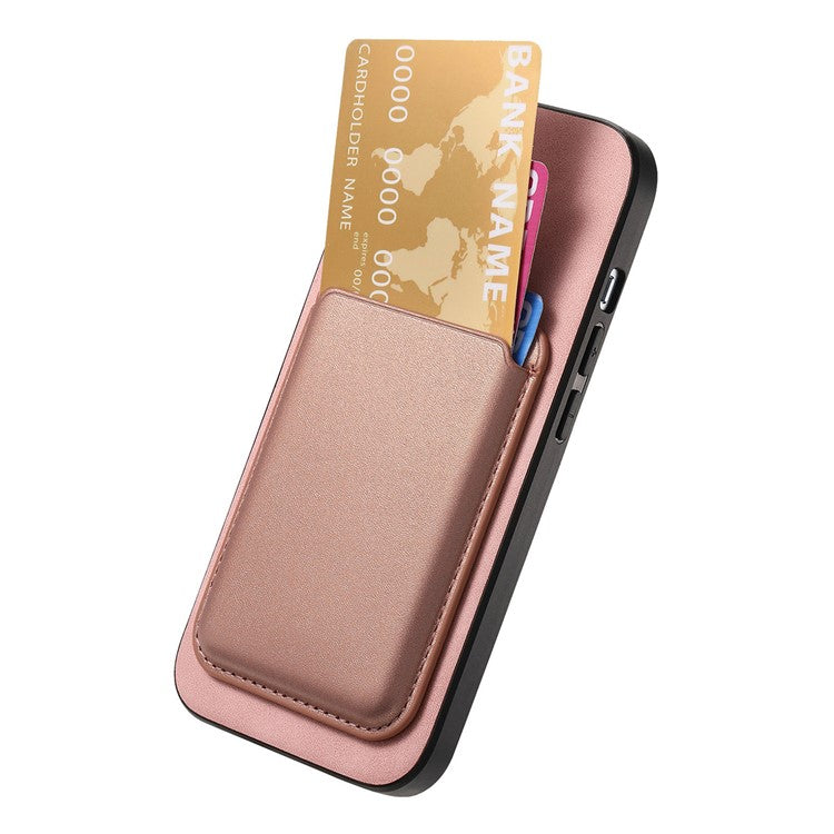 B2 For iPhone 14 Case Compatible with MagSafe Detachable Card Bag Phone Cover - Rose Gold