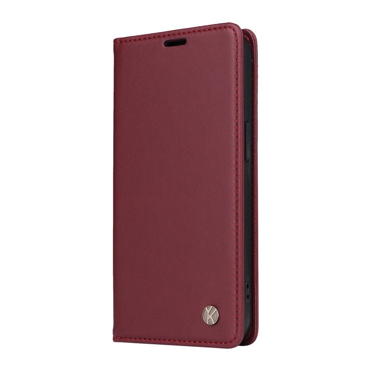 YIKATU YK-001 For Huawei Pura 70 Pro / Pura 70 Pro+ Case Wallet Flip Leather Phone Cover Hidden Magnetic - Wine Red