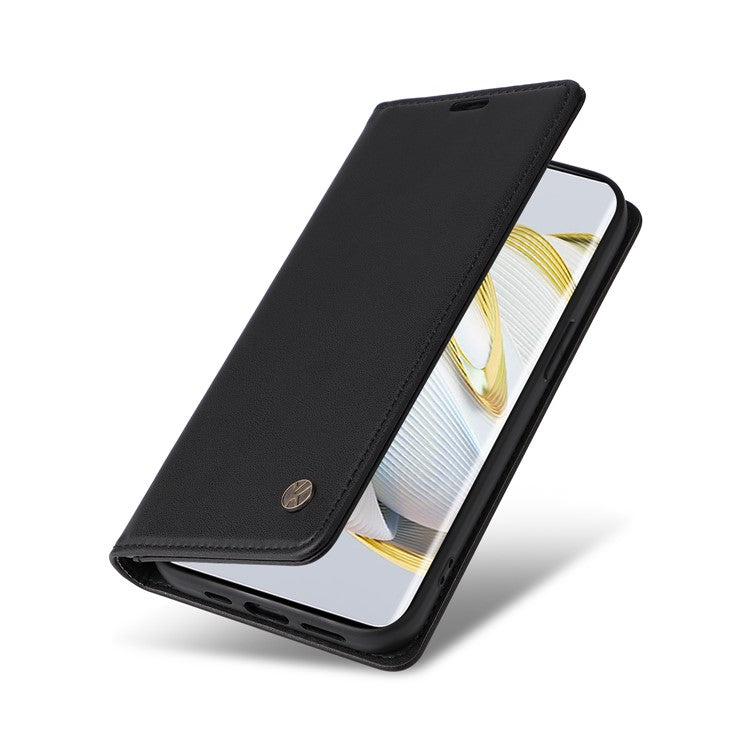YIKATU YK-001 For Huawei Pura 70 Pro / Pura 70 Pro+ Case Wallet Flip Leather Phone Cover Hidden Magnetic - Black