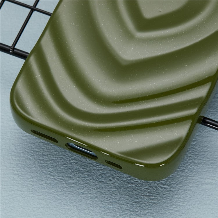 WT Series For iPhone 14 Case Heart Design Shockproof Soft TPU Phone Cover - Avocado Green