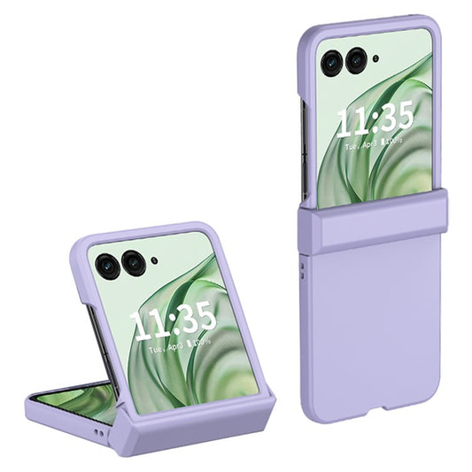 For Motorola Razr 50 Ultra 5G Case Hinge Protection Skin-touch PC Phone Cover - Purple