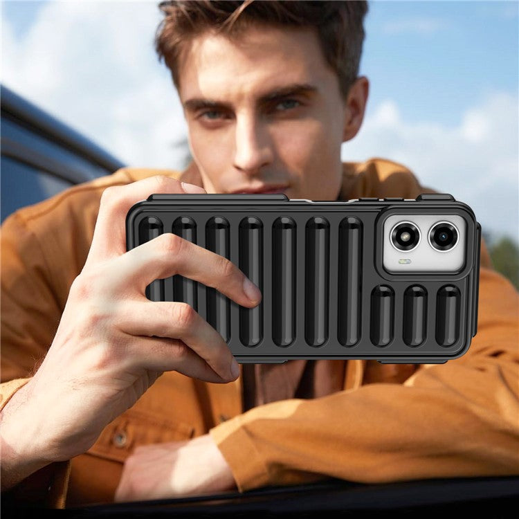 Capsule Series for Motorola Moto G45 5G / G34 5G Case TPU Anti-Drop Cell Phone Cover - Black